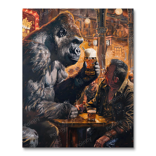 Gorilla After a Long Day's Work  (Paint by Numbers)