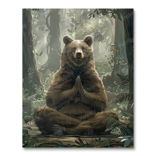 Bear Doing Yoga (Paint by Numbers)
