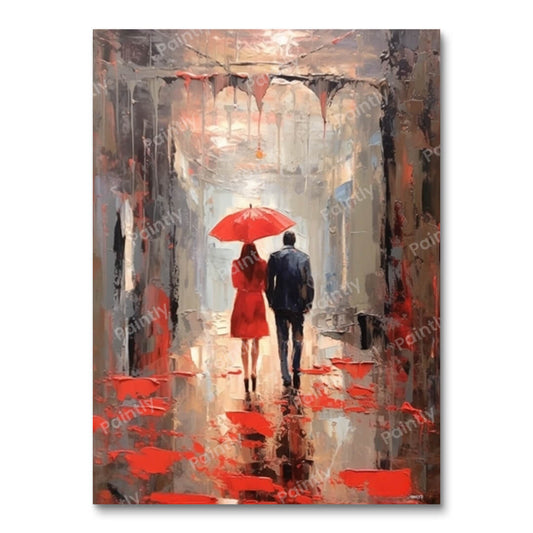 Stroll in the Rain (Paint by Numbers)