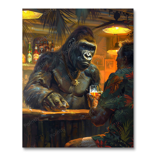 Gorilla Bartender (Paint by Numbers)