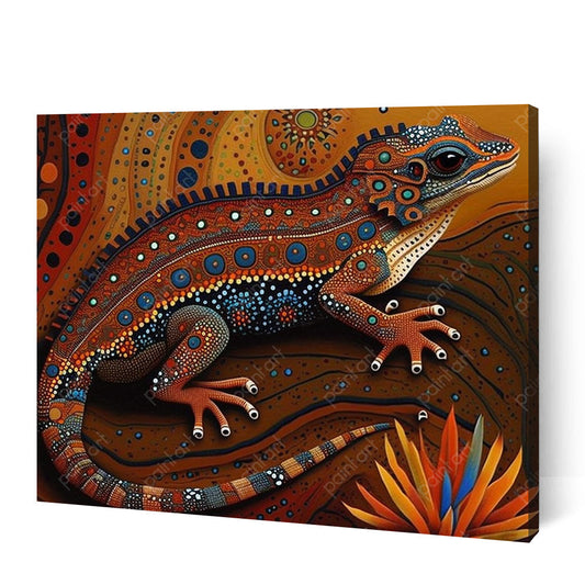 Aboriginal Art Lizard (Paint by Numbers)