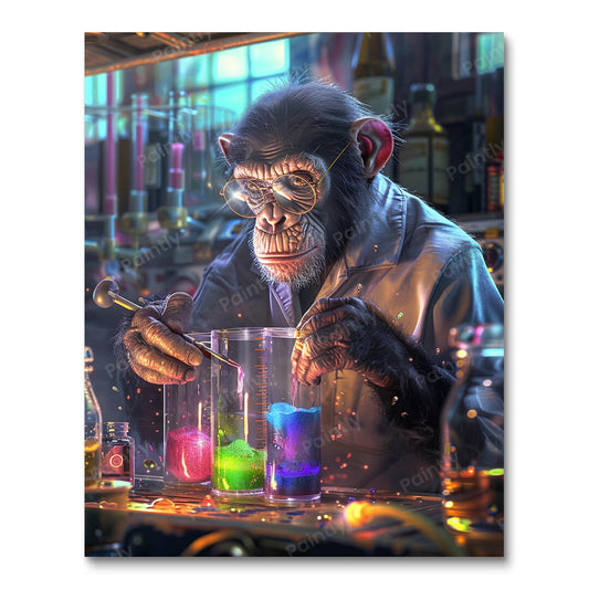 Chimp Scientist (Paint by Numbers)