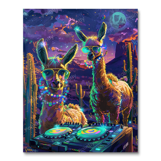 Llama Rave (Paint by Numbers)