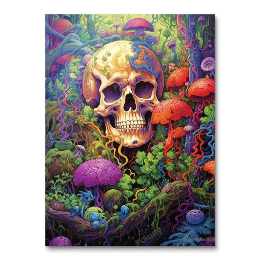 Wet and Wild Skull Psychedelia (Paint by Numbers)