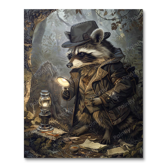 Raccoon Detective (Paint by Numbers)