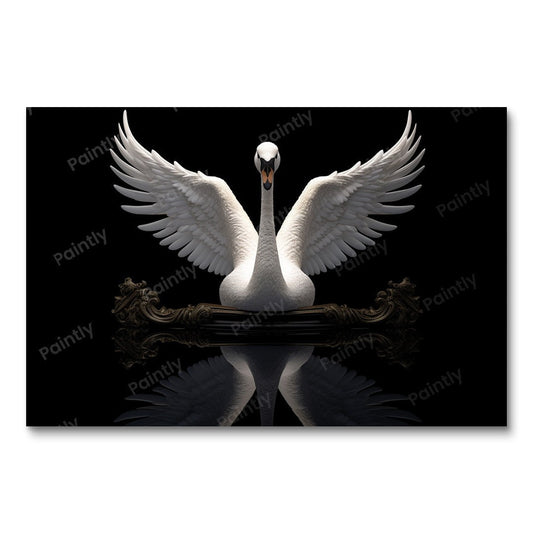 Silent Swan Symmetry (Diamond Painting)
