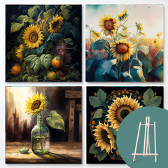 Sunflower Bundle (4 Designs + Free Easel)