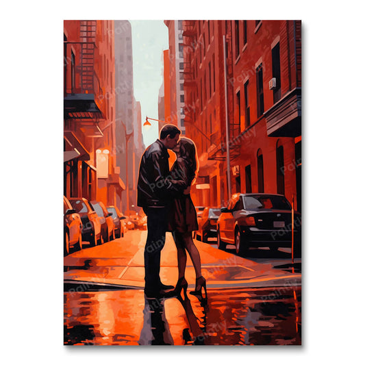 A Street Side Kiss (Paint by Numbers)