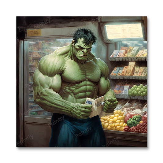 The Hulk Grocery Shopping (Paint by Numbers)