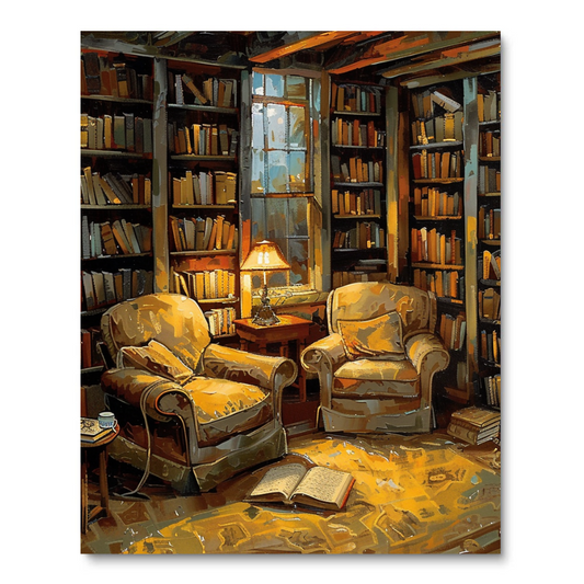 Bookworm's Haven (Paint by Numbers)