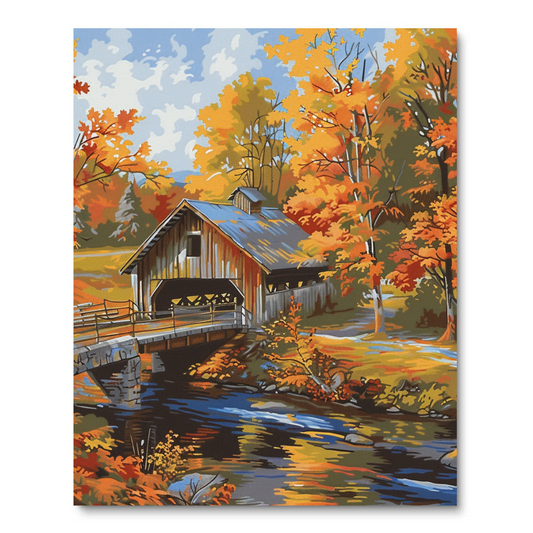 Covered Bridge (Paint by Numbers)