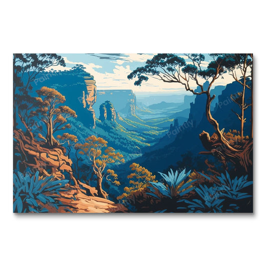 The Blue Mountains III (Paint by Numbers)