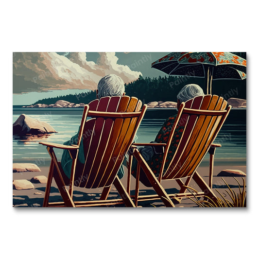 Chairs by the Lake XV (Diamond Painting)