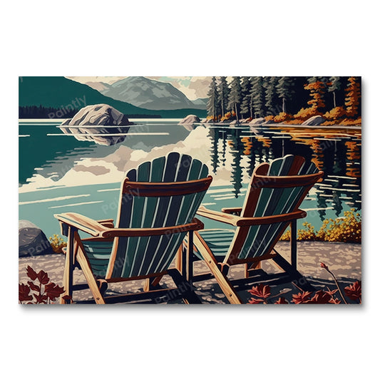 Chairs by the Lake XVIII (Diamond Painting)