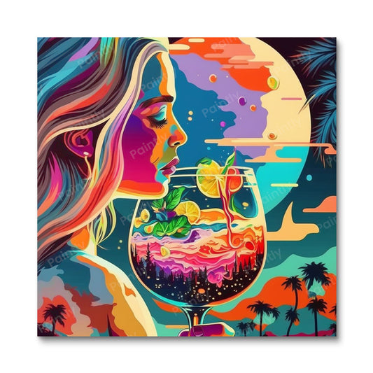 Sipping Summer Paradise (Diamond Painting)