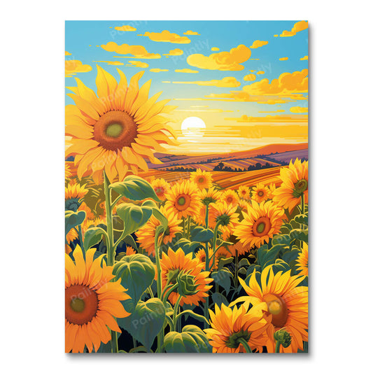 Golden Sunflower Bliss (Diamond Painting)
