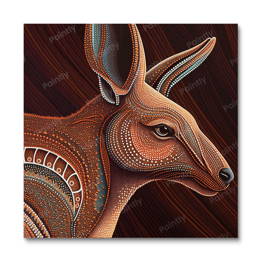 Aboriginal Art Kangaroo I (Paint by Numbers)