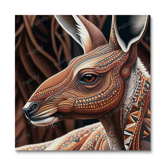 Aboriginal Art Kangaroo II (Paint by Numbers)