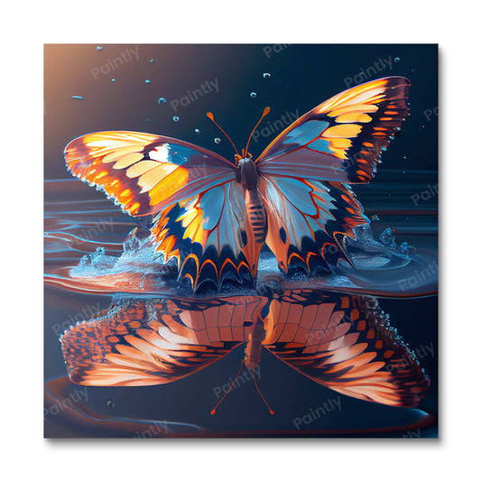 Butterfly Reflection I (Paint by Numbers)