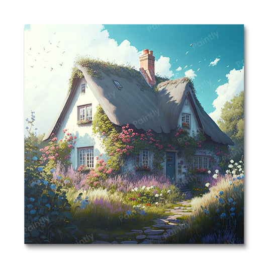 The Flowerpot Cottage (Paint by Numbers)