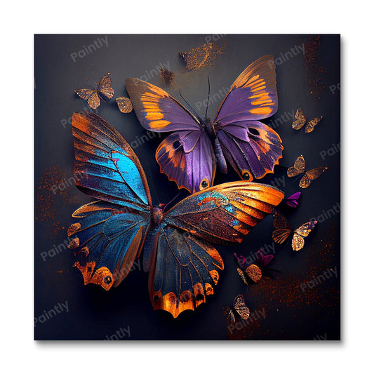 Matte Butterflies II (Paint by Numbers)