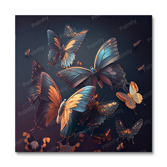 Matte Butterflies III (Paint by Numbers)