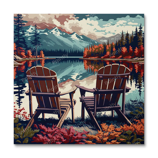 Chairs by the Lake II (Diamond Painting)