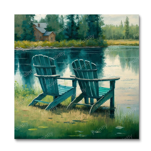 Chairs by the Lake VI (Diamond Painting)