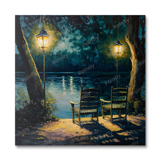 Chairs by the Lake IX (Diamond Painting)