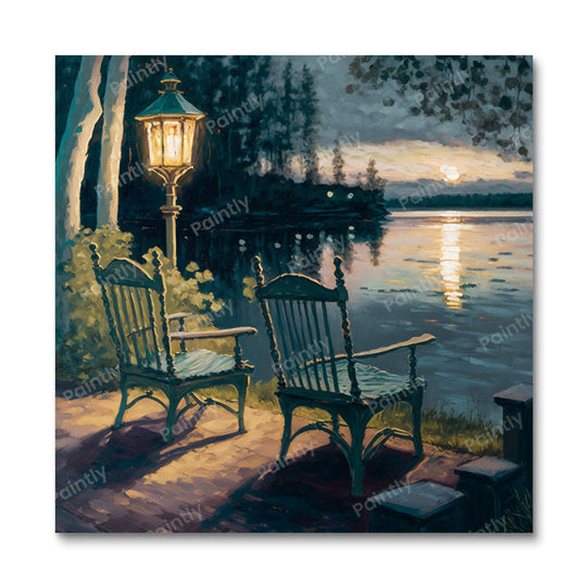 Chairs by the Lake VII (Diamond Painting)