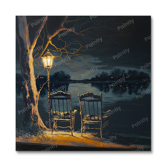 Chairs by the Lake VIII (Diamond Painting)