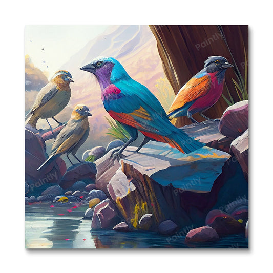 Birds by the River I (Paint by Numbers)