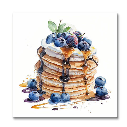 Pancakes with Blueberries II (Paint by Numbers)