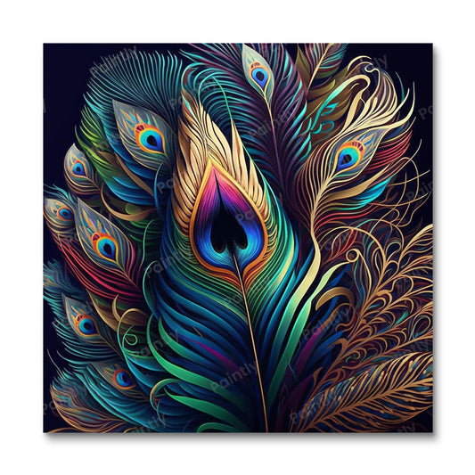 Peacock Feathers III (Paint by Numbers)