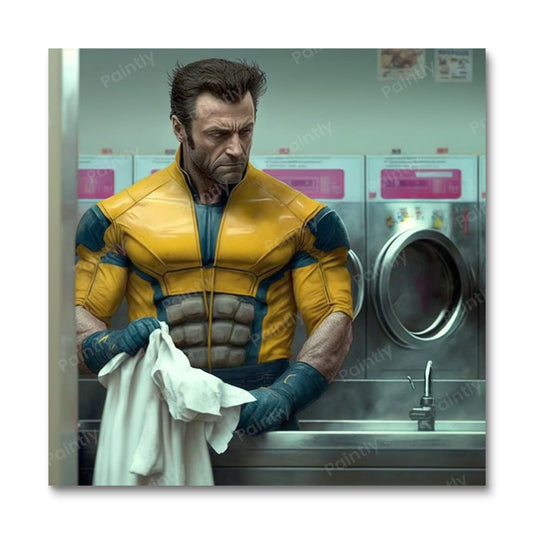 Wolverine at the Laundromat (Paint by Numbers)