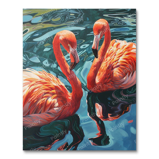 Majestic Flamingos (Paint by Numbers)