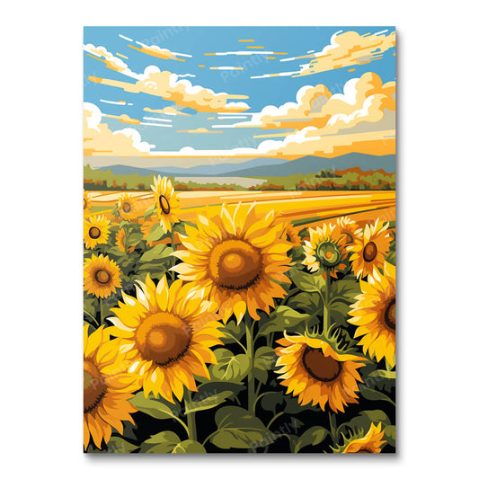 Golden Sunflower Bliss II (Diamond Painting)