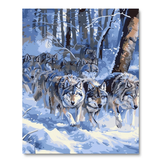 Wolf Pack II (Paint by Numbers)