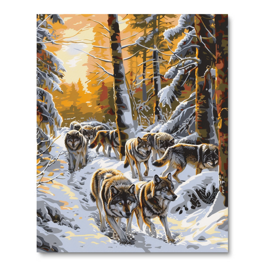 Wolf Pack (Paint by Numbers)