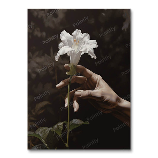 White Hibiscus (Diamond Painting)