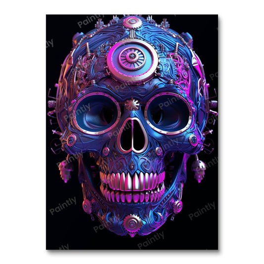 Neon Skull (Paint by Numbers)