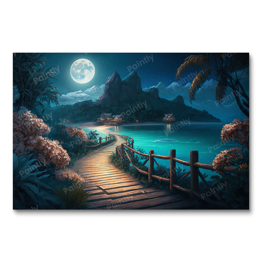 Moonlit Paradise (Paint by Numbers)