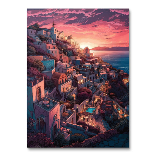 Santorini Coast (Diamond Painting)