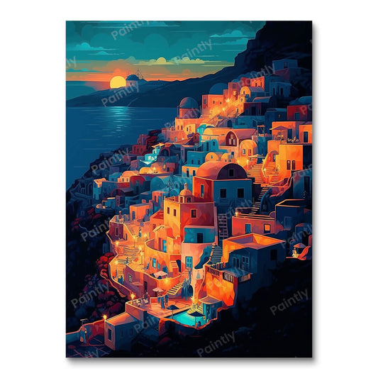 Santorini Coast II (Diamond Painting)