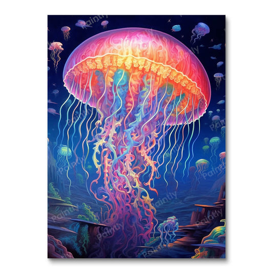 Psychedelic Jellyfish III (Paint by Numbers)
