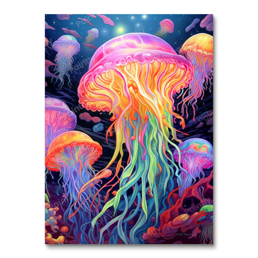 Psychedelic Jellyfish IV (Paint by Numbers)