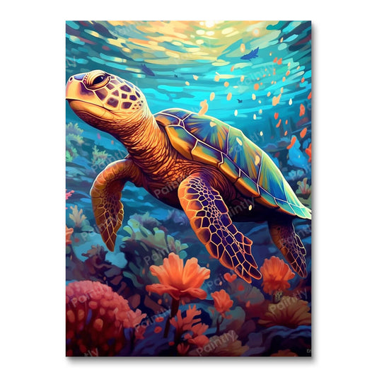 Sea Turtle III (Paint by Numbers)