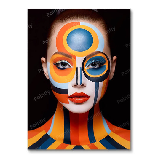 Masked Abstract Face (Paint by Numbers)