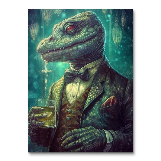 Dapper Lizard Don (Paint by Numbers)